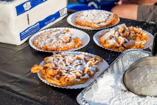 Homemade funnel cakes will taste just as good as the ones you get at the fairground.