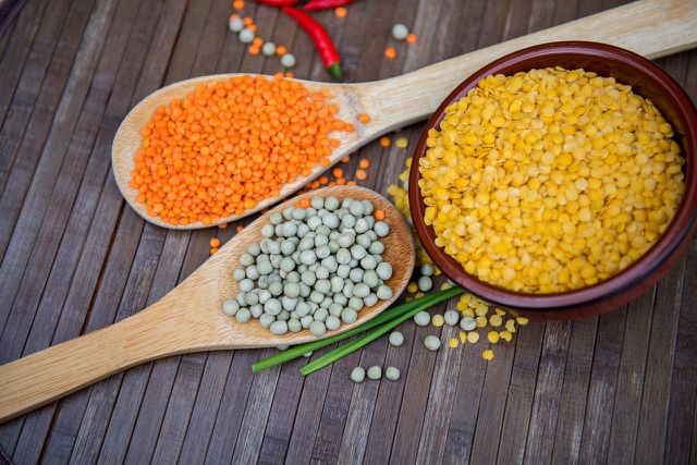 Peas, lentils and beans all contain calcium.
