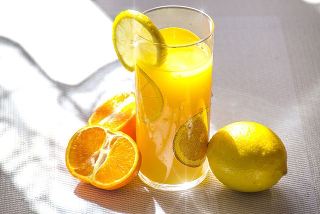 Fresh citrus juice help gives this homemade gatorade its color and flavor. 
