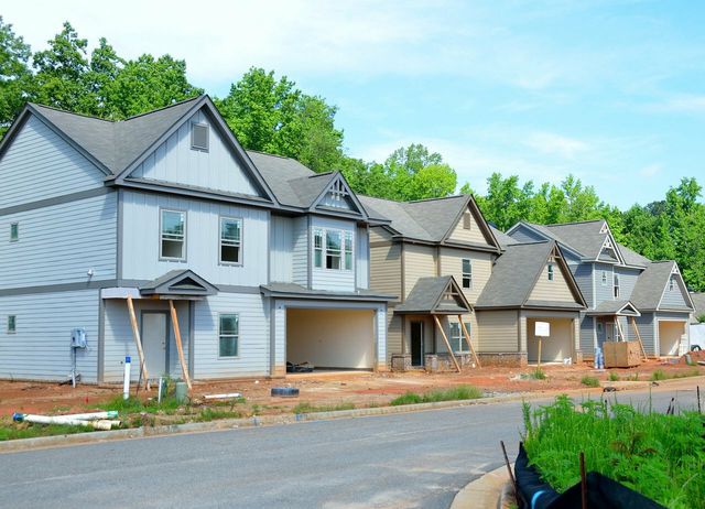 New homes under construction reflect the high demand for suburban homes.