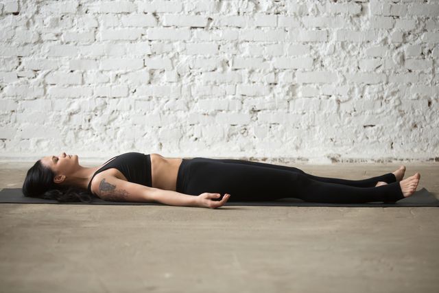Despite its slightly macabre name, the savasana pose is perhaps the single most relaxing yoga pose. 