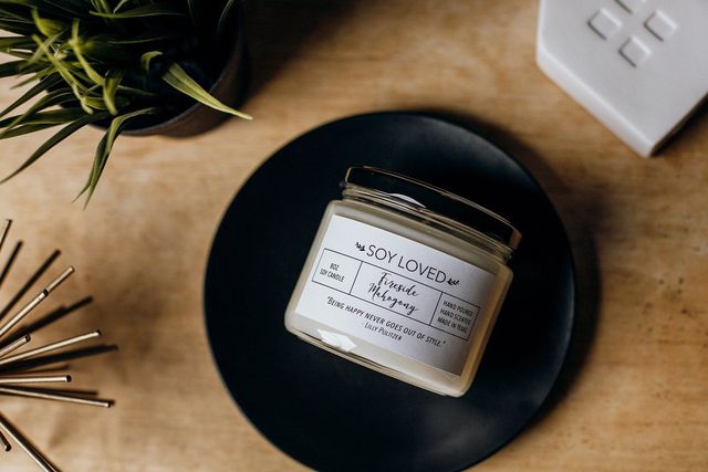 Scented plant-based candle wax is a great DIY car air freshener material. 