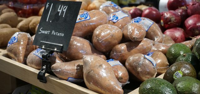 sladké brambory plastové obaly eliminují odpad