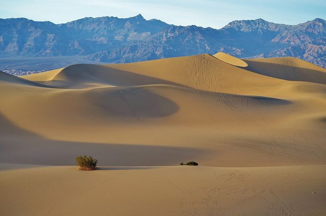 The Mesquite sand dunes in Death Valley are one-of-a-kind.