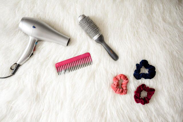 Using your hairdryer on cold will help keep the frizz down. 