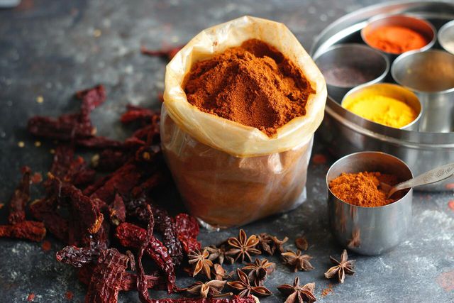 Spices with bright colors, like turmeric or paprika, make excellent natural dyes. 