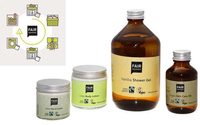Cosmetici ricaricabili: Fair Squared, detergenti per il corpo in confezioni riutilizzabili