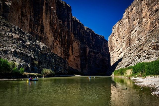 Canoe in the Rio Grande River when you visit Big Bend National Park – even in winter.