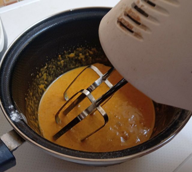 Use a food mixer to combine all of the ingredients.