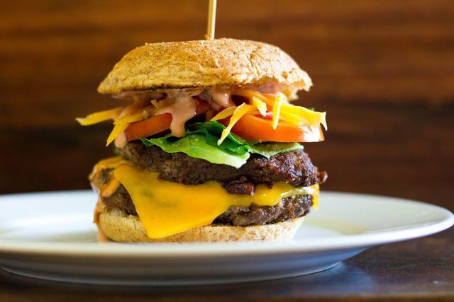 Make veggie burgers at home using chickpea flour for the patty and the buns.