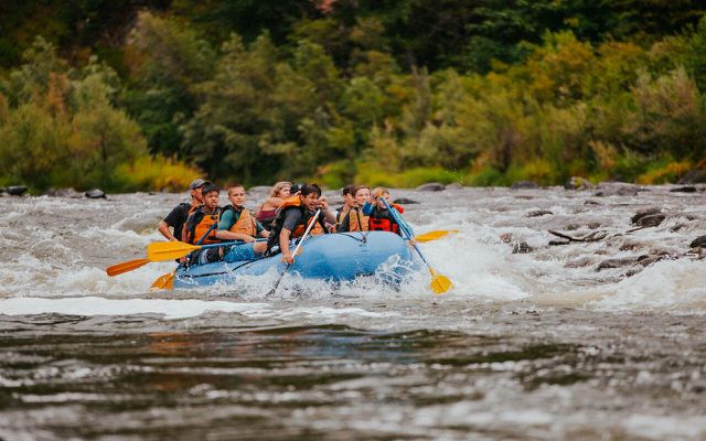 Rafting is a common activity used in wilderness therapy. 