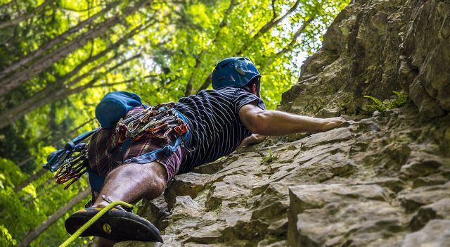 Climbing focuses on controlled breathing in the same way that yoga does. 
