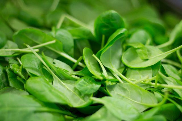 Spinach is a good source of iron.