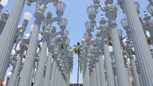 One of the few constants of the LACMA is the light fixtures outside.