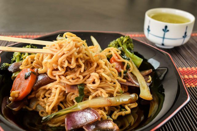 Add some natto to your stir-fried noodles.