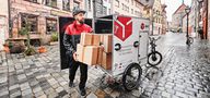Memo Paketzustellung Elektro Lasten-Fahrrad DPD