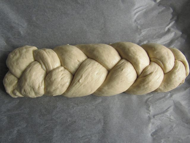 Braiding your vegan challah bread is the best part!