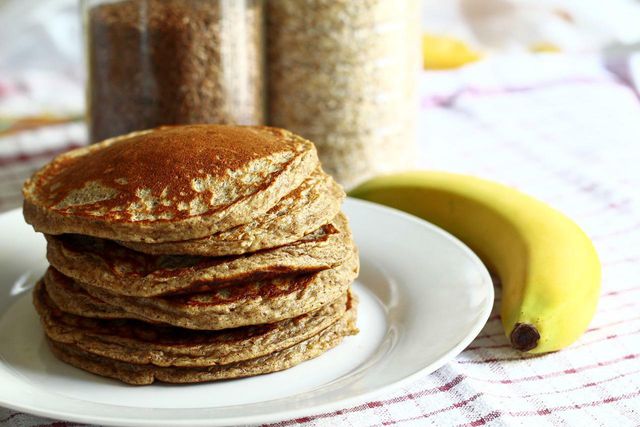 Vegan oatmeal banana pancakes are a delicious high protein vegan breakfast that is perfect for cosy mornings.