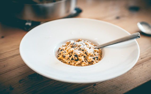 Morel mushroom risotto is a great way to highlight the early flavors. 