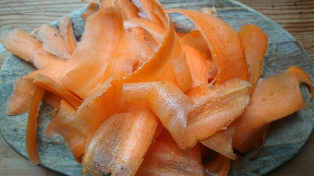 Thin ribbons of carrot make an excellent base for vegan lox. Healthy, affordable and with a great ability to soak up all the marinade flavors.