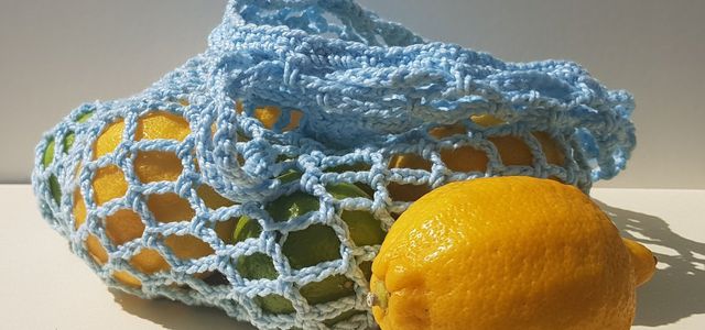 How to crochet reusable produce bag