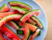 Watermelon rinds on a plate