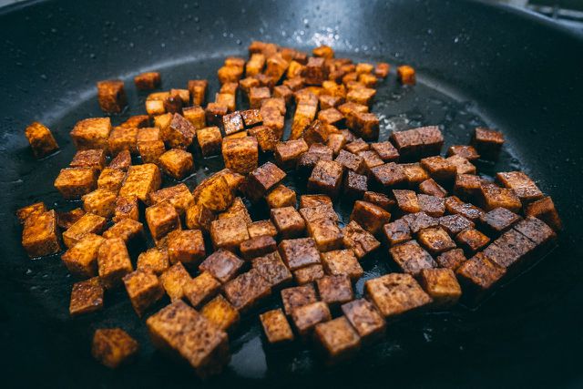 Marinaded tofu will make for a tasty addition to a salad or a topping for a soup.