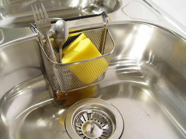 Use a drop of any cooking oil on a fresh cloth to wipe over your sink to protect from scratches and add shine.