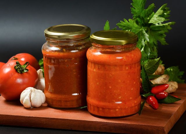 Sambal is made from tomatoes and chilis.
